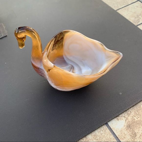 Vintage Imperial Caramel Brown Slag End O’Day Dish - Picture 16 of 17